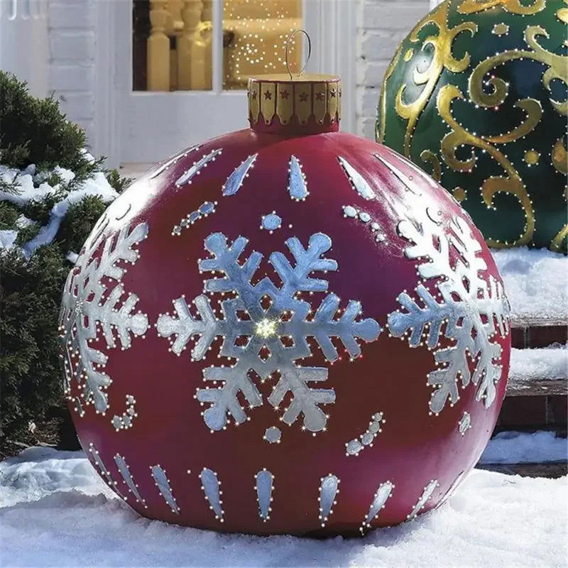 Outdoor Christmas Inflatable Decorated Ball 60cm PVC Giant Big - Graceland Home and Living -