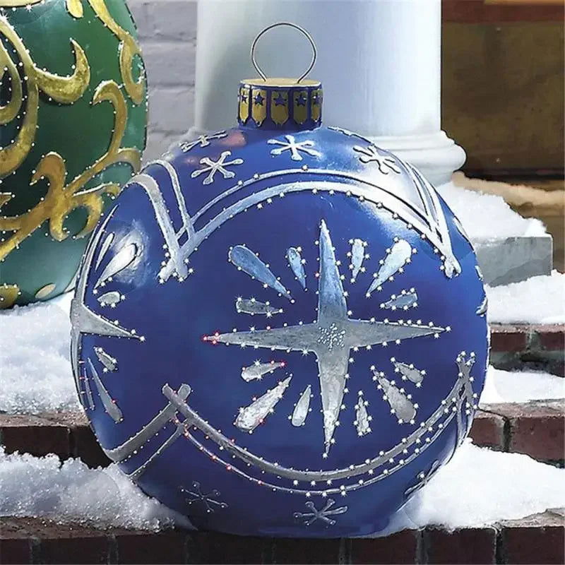 Outdoor Christmas Inflatable Decorated Ball 60cm PVC Giant Big - Graceland Home and Living -
