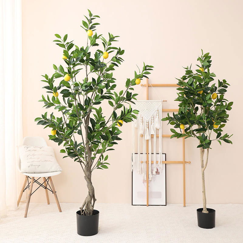 Realistic 1.5M (5FT) Height Artificial Ornamental Bonsai Lemon Tree - Graceland Home and Living -