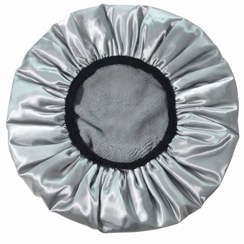 Reusable Triple Layer Waterproof Shower Cap Large Bath Hair Cap - Graceland Home and Living -