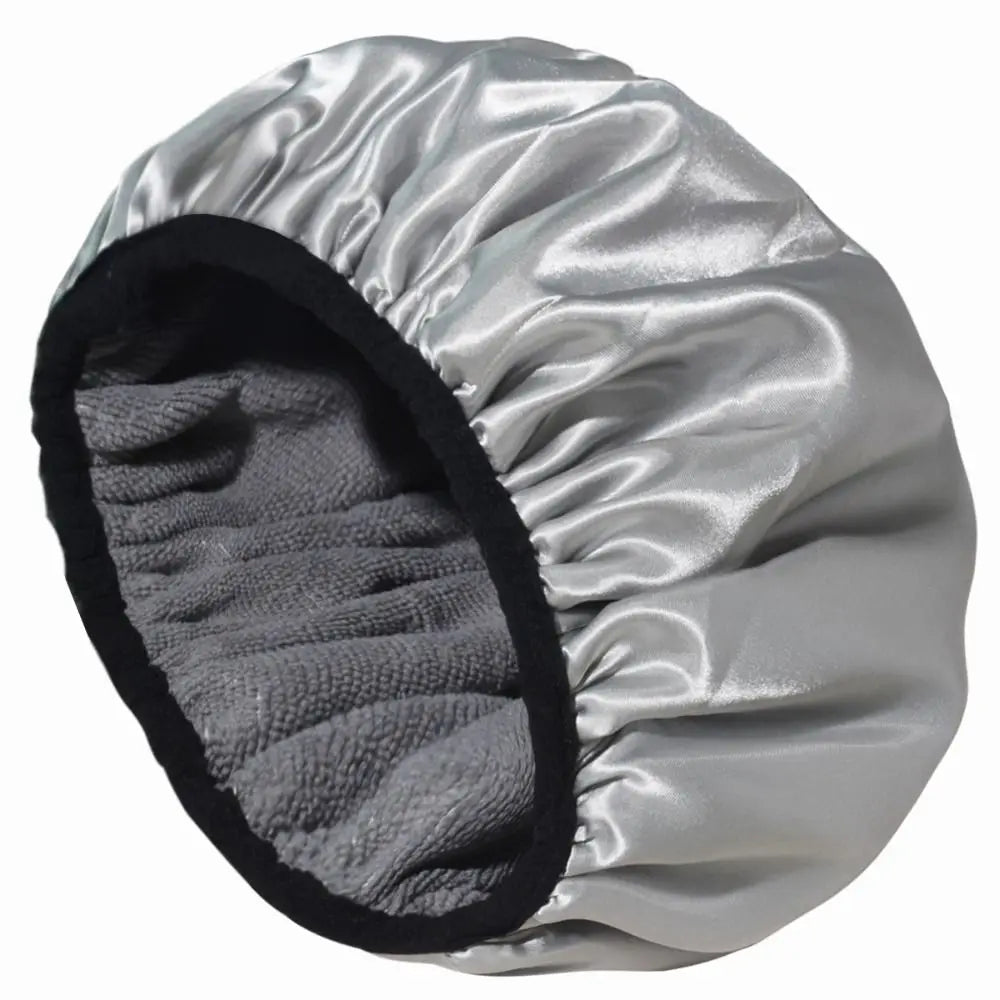 Reusable Triple Layer Waterproof Shower Cap Large Bath Hair Cap - Graceland Home and Living -