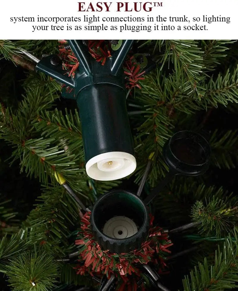 6ft Prelit Classic Blue Spruce Artificial Christmas Tree with Customizable Twinkly LED Lights, Suitable For Christmas Decor