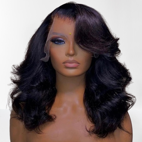 Body Wave Wig 13x6 Transparent Lace Frontal Wig Brazilian Human Hair Wigs Lace Closure Wig 180% Density