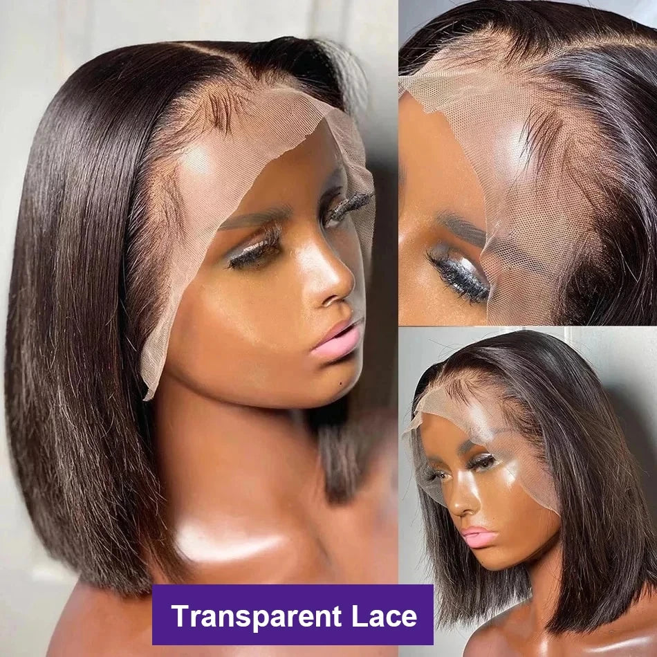 Brazilian 13x4 Hd Lace Front Wig Short Human Hair Wigs