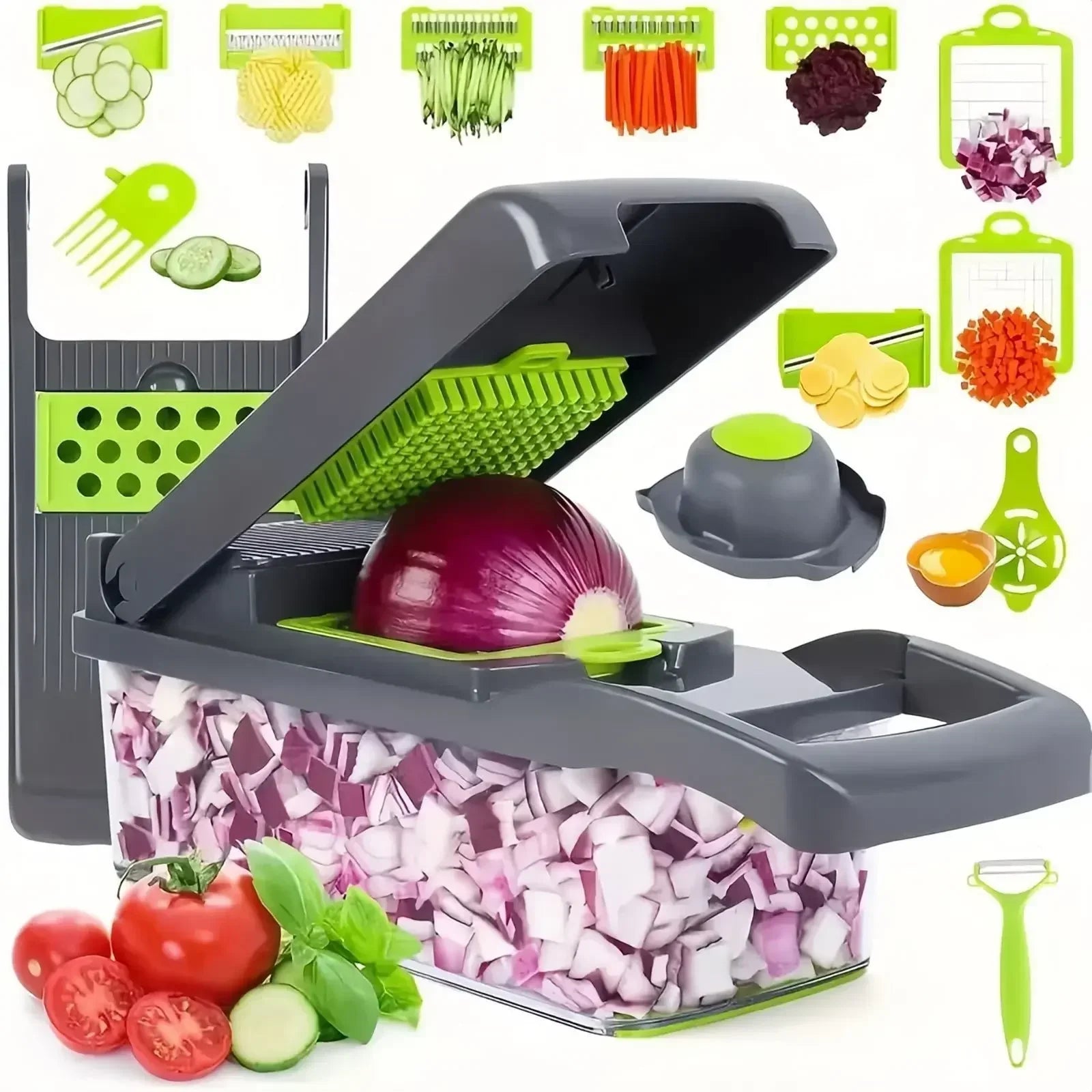 14/16 in 1 kitchen vegetable slicer, household multifunctional vegetable slicer, potato slicer, slicer, salad slicer, and slicer