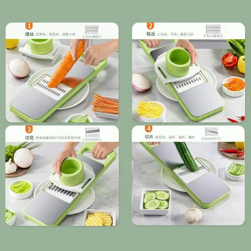 Multifunctional Vegetable Slicer Cutter Shredders Slicer With Basket Fruit Potato Chopper Carrot Grater