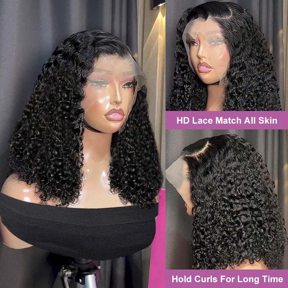 13x4 13x6 HD Lace Front Human Hair 250% Brazilian Deep Wave 5x5 Lace Closure Wig