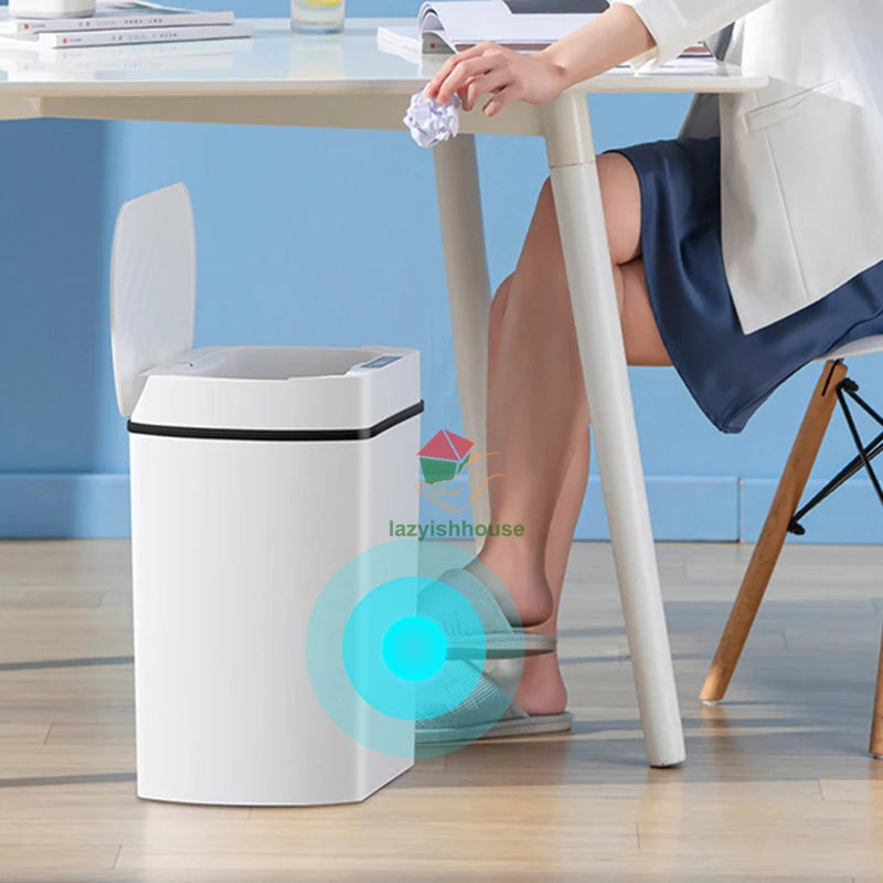 Smart trash can for kitchen House. Smart home Dustbin Wastebasket automatic sensor trash can garbage bin cleaning tools