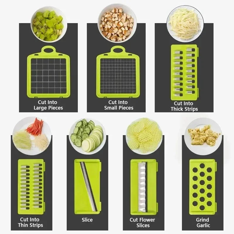 14/16 in 1 kitchen vegetable slicer, household multifunctional vegetable slicer, potato slicer, slicer, salad slicer, and slicer