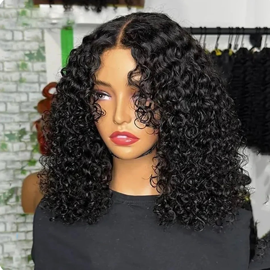 Deep Curly wave 100% Human Hair 13x4 Lace Frontal Brazilian Remy Wigs