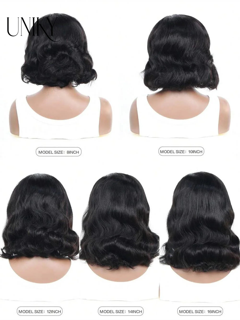 Body Wave 4x4 Transparent Lace Front Wig 13x4 Human Hair Wigs 180 Short Loose Body Wave