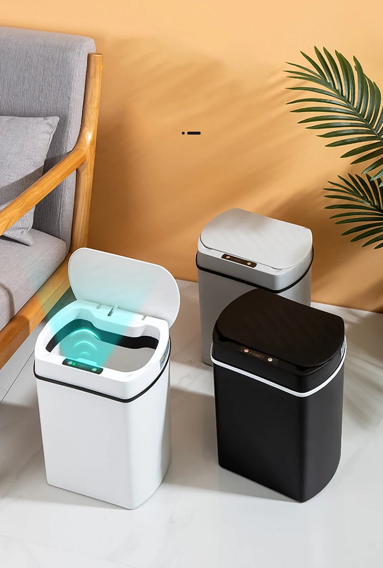 Smart trash can for kitchen House. Smart home Dustbin Wastebasket automatic sensor trash can garbage bin cleaning tools