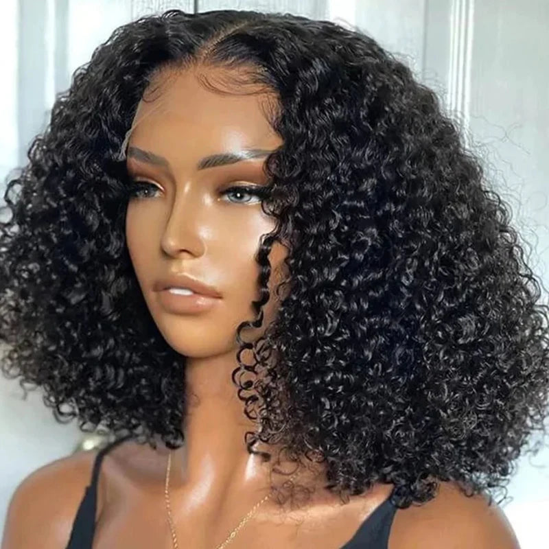 Afro Kinky Deep Curly Wig Pre Plucked Lace Wig 13x4 Human Hair