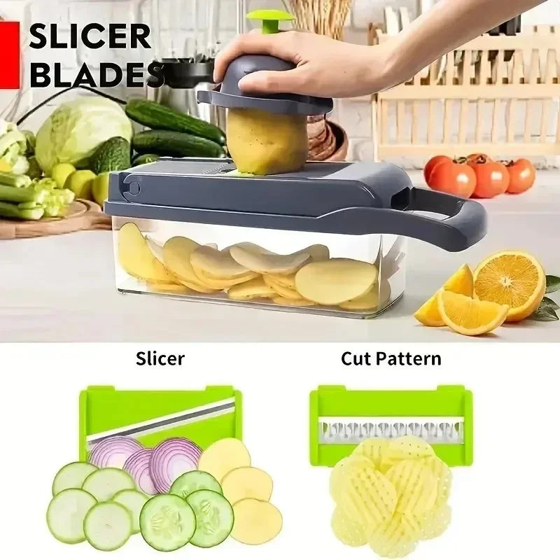 14/16 in 1 kitchen vegetable slicer, household multifunctional vegetable slicer, potato slicer, slicer, salad slicer, and slicer