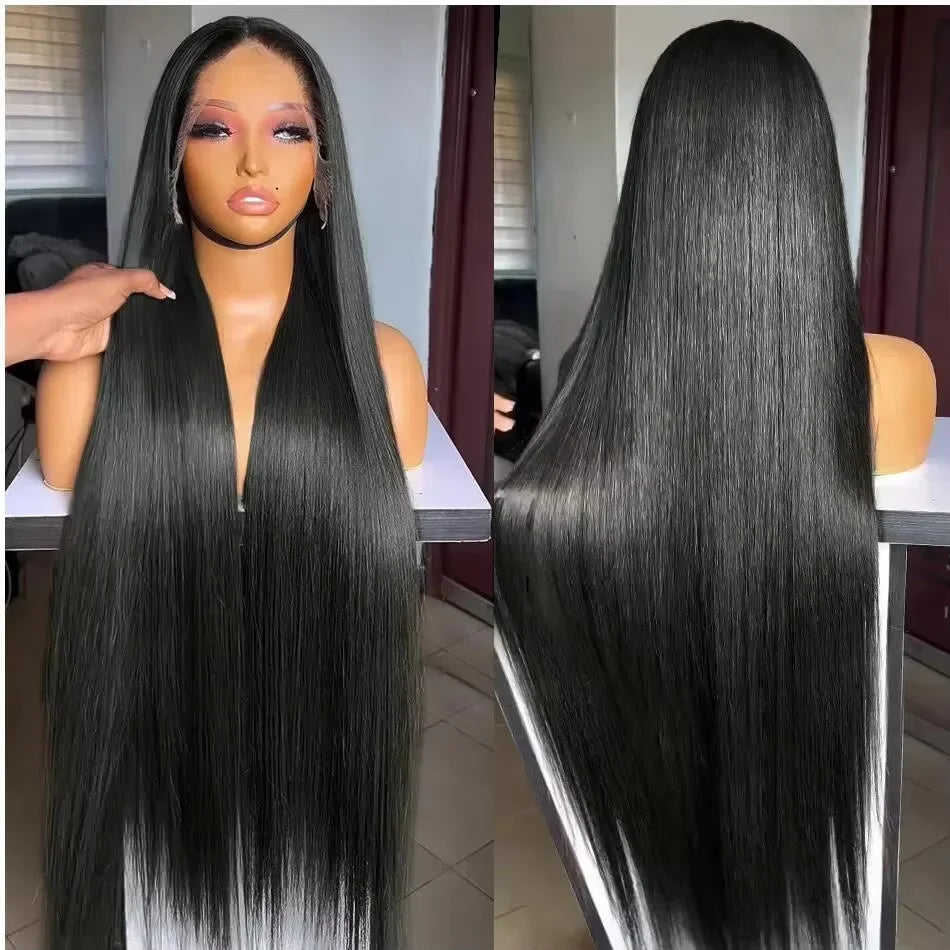 13x6 13x4 HD 40 Inch Bone Straight Lace Front Human Hair Wigs Brazilian HD Lace Front Human Hair