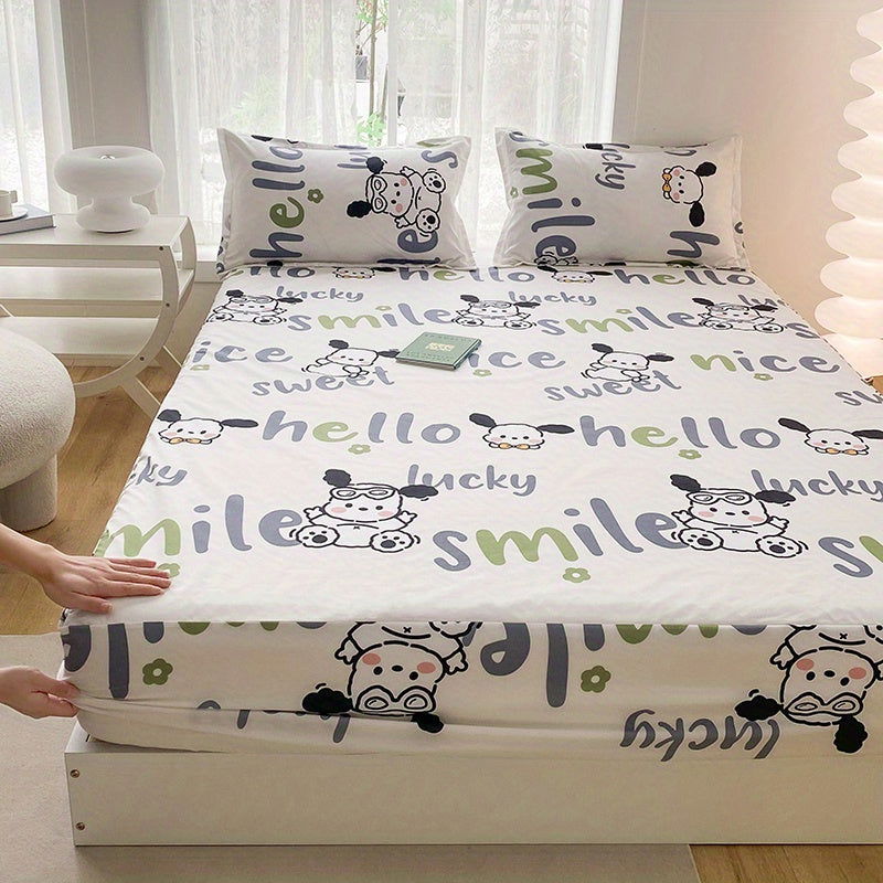 Soft & Skin-Friendly Waterproof Mattress Protector - Cute Cartoon Design, - Graceland Home and Living -