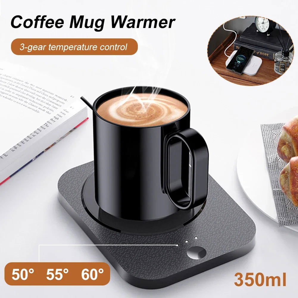 USB Cup Warmer Coffee Milk Tea Water Mug Heater 3 Gear Temperature Heating Coaster - Graceland Home and Living -