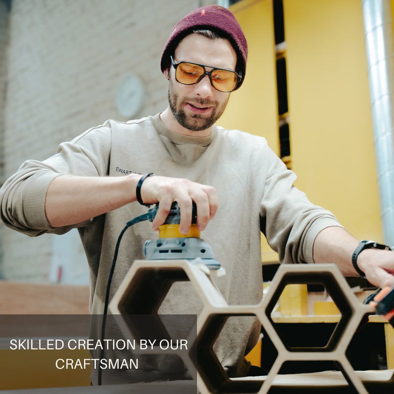 Wall Mount wooden Toilet Paper Holder Honeycomb roll rack - Graceland Home and Living -