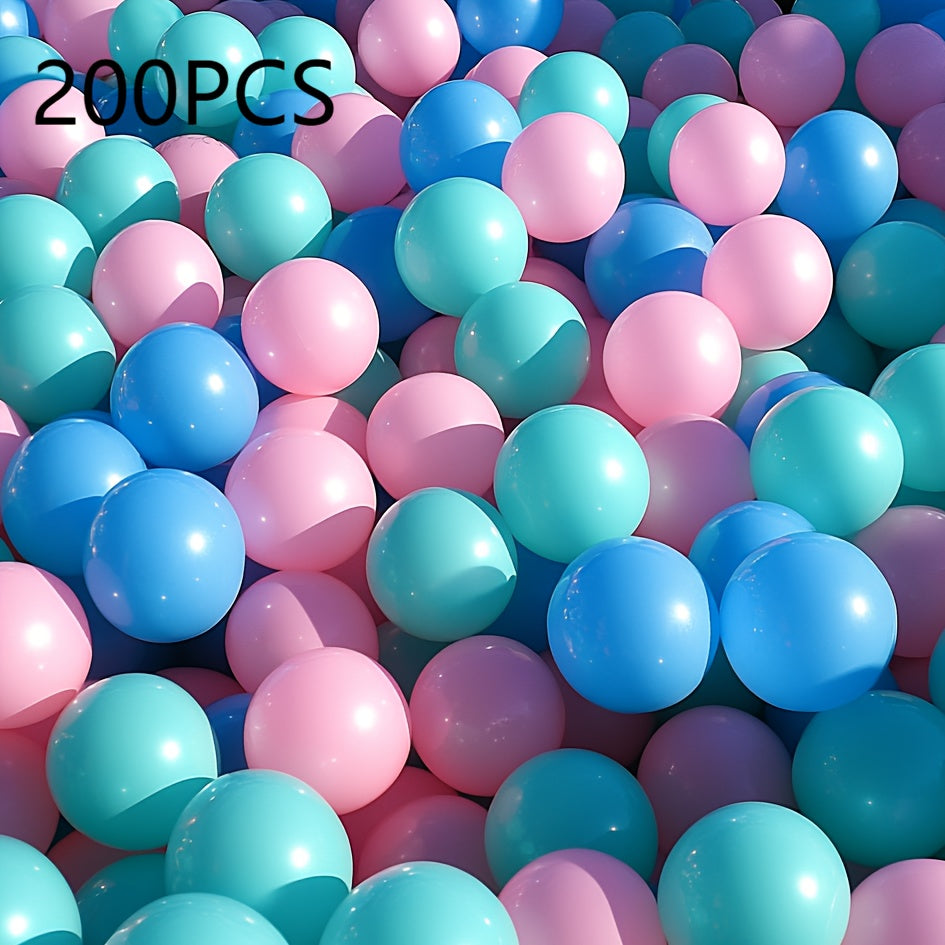200pcs Vibrant Ocean Play Balls - 2.15" Anti-Squeeze Plastic