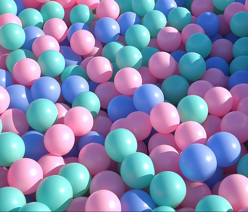 200pcs Vibrant Ocean Play Balls - 2.15" Anti-Squeeze Plastic