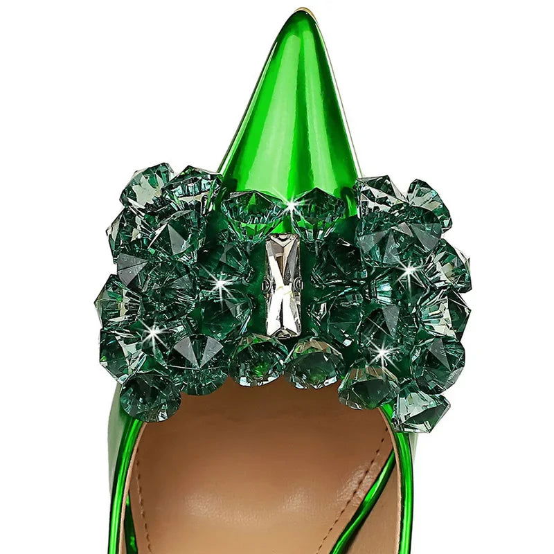 10.5cm High Heels Sexy Rhinestone Shoes - Graceland Home and Living -  - #tag1#