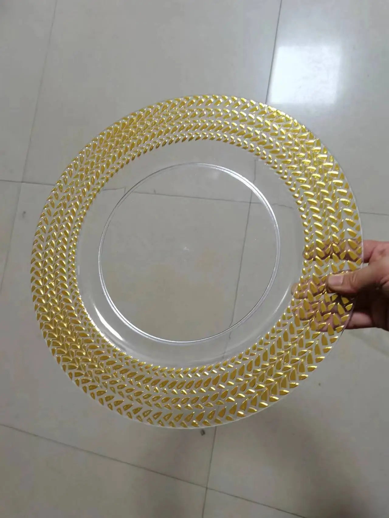 100pcs  Decorative Plate Transparent Plastic Plate - Graceland Home and Living -  - #tag1#