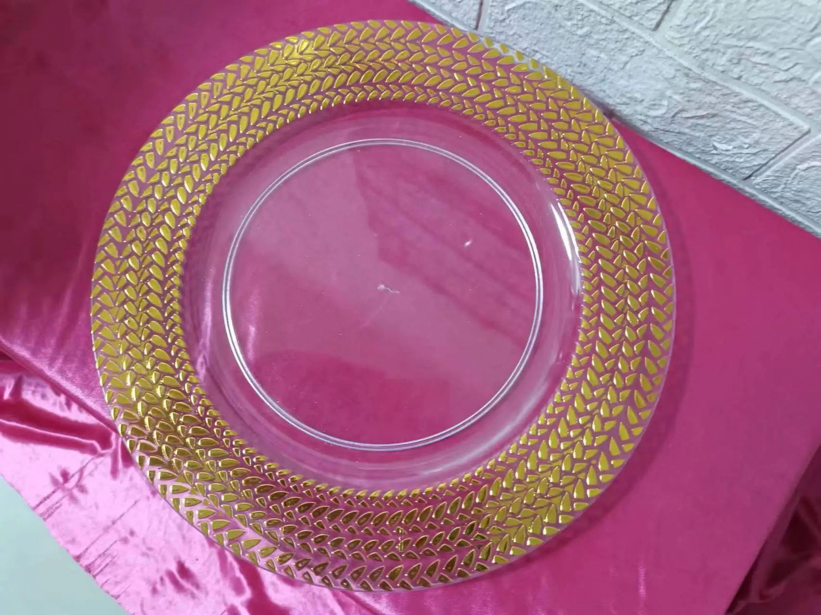 100pcs  Decorative Plate Transparent Plastic Plate - Graceland Home and Living -  - #tag1#