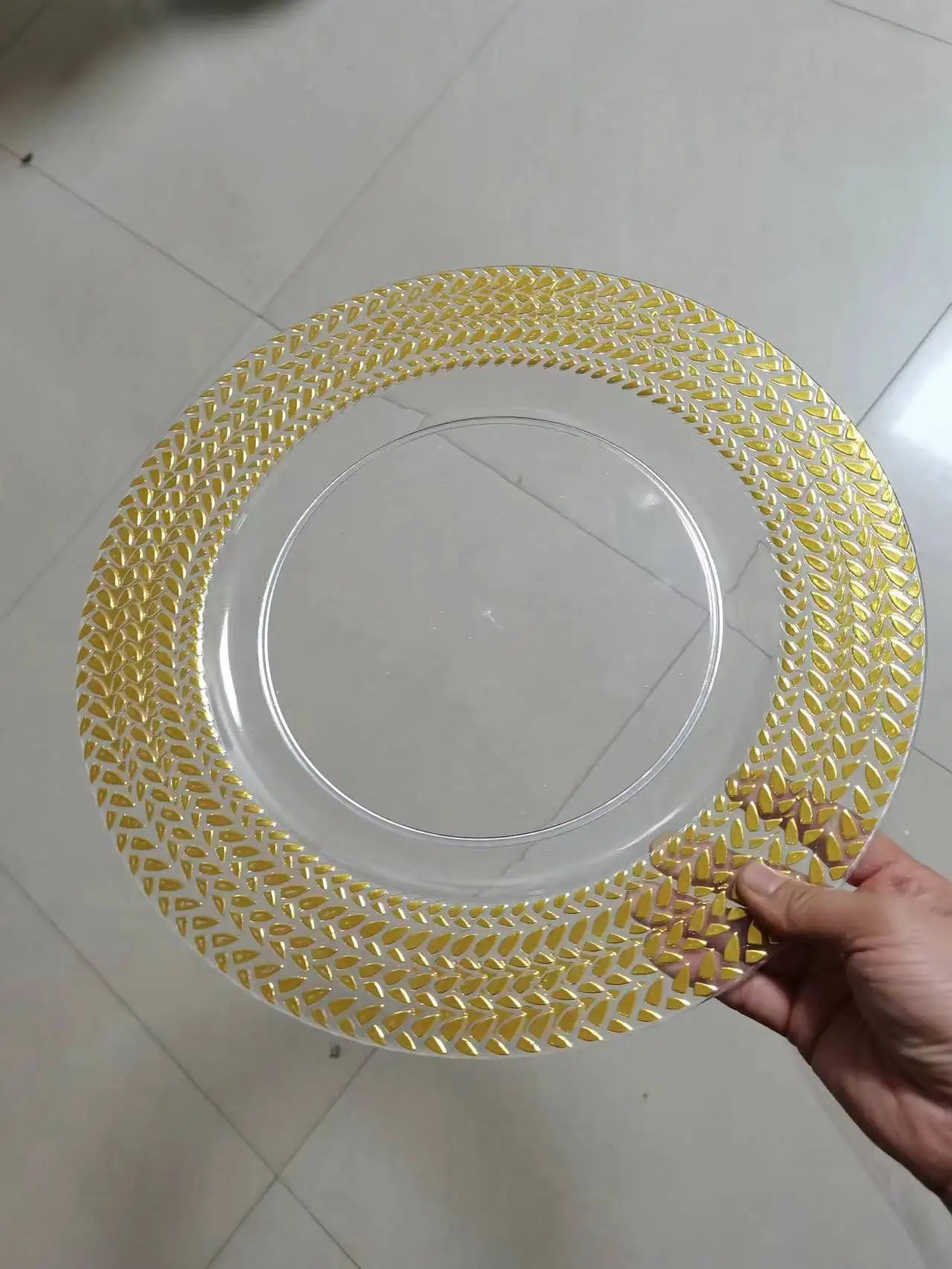 100pcs  Decorative Plate Transparent Plastic Plate - Graceland Home and Living -  - #tag1#