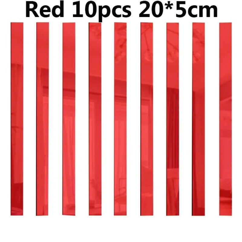 10Pcs 3D Mirror Wall Stickers Acrylic Wall Decorations - Graceland Home and Living -  - #tag1#