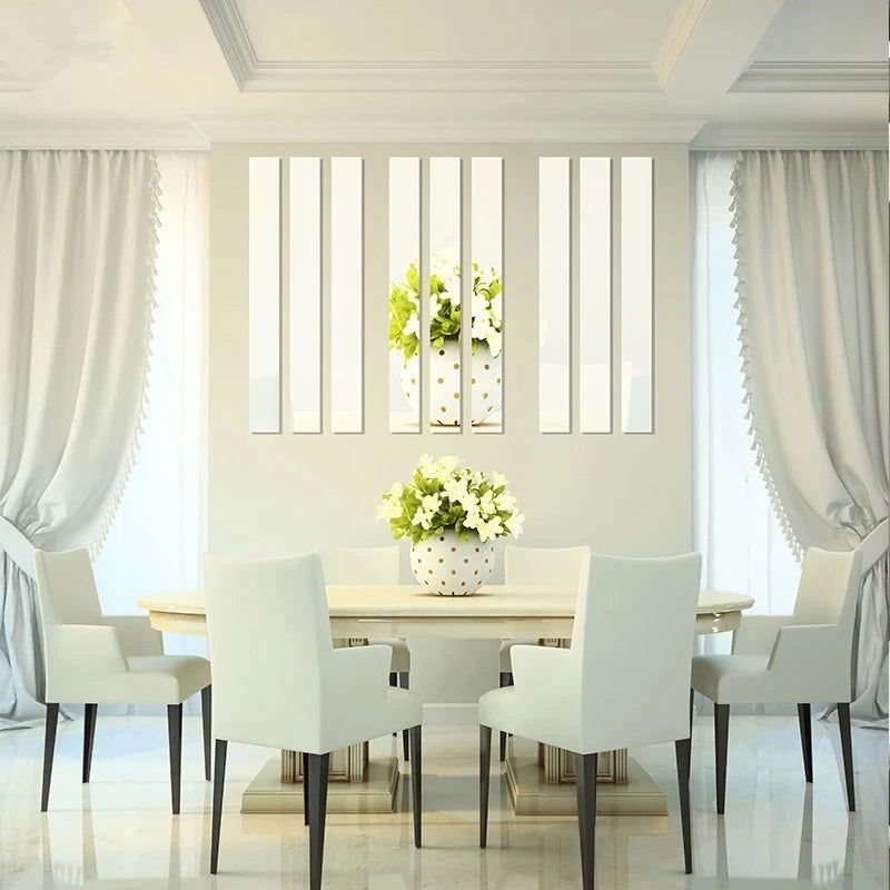 10Pcs 3D Mirror Wall Stickers Acrylic Wall Decorations - Graceland Home and Living -  - #tag1#