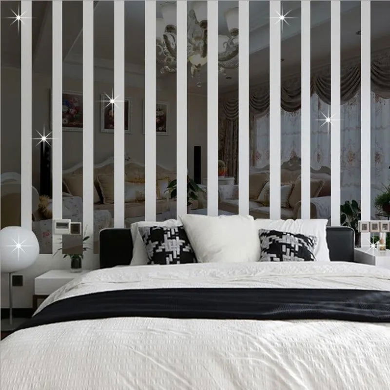 10Pcs 3D Mirror Wall Stickers Acrylic Wall Decorations - Graceland Home and Living -  - #tag1#