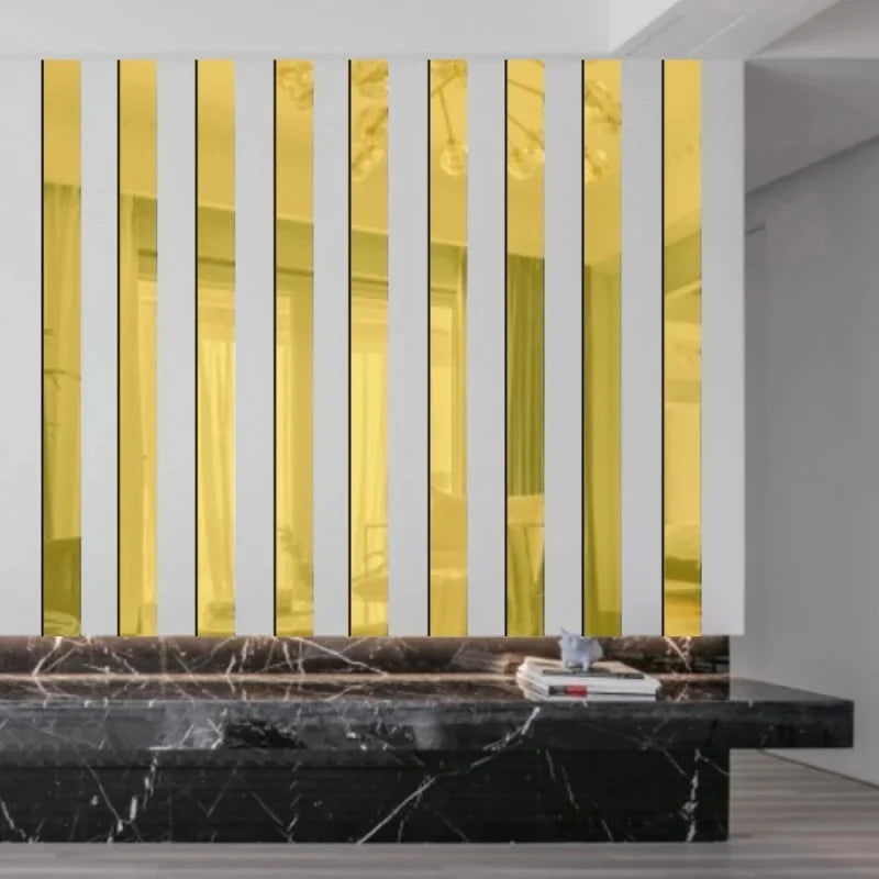 10Pcs 3D Mirror Wall Stickers Acrylic Wall Decorations - Graceland Home and Living -  - #tag1#