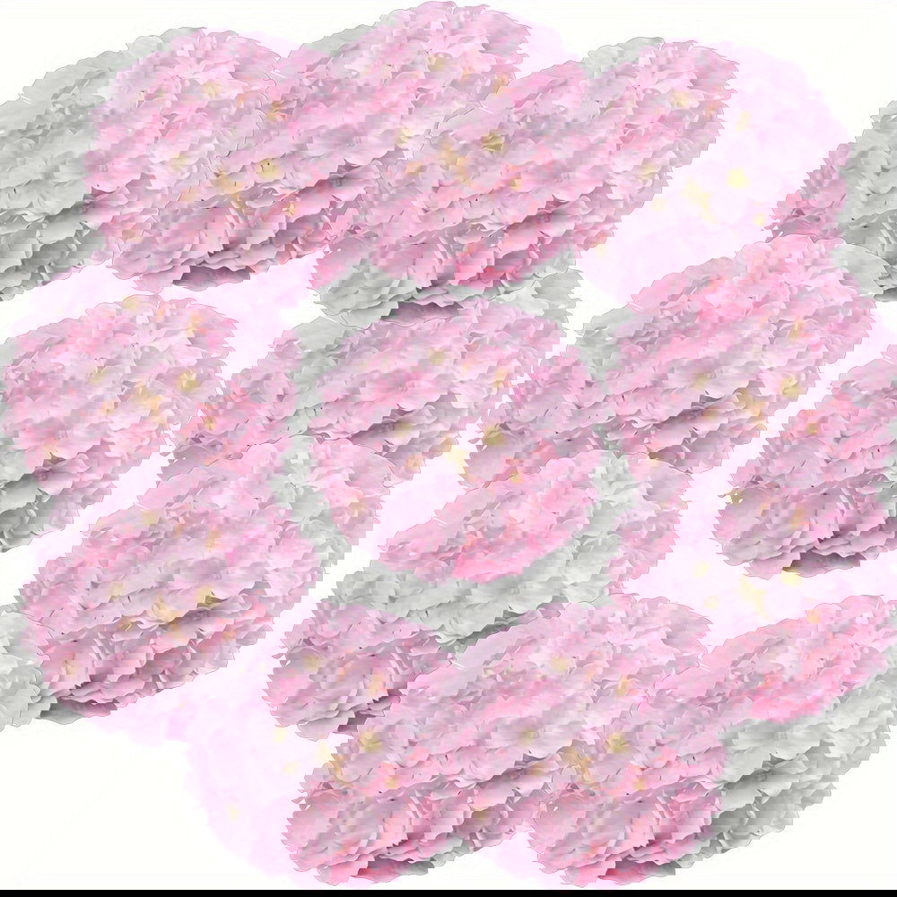 10pcs Artificial Flowers Pink  Hydrangea Silk Flowers Heads - Graceland Home and Living -  - #tag1#