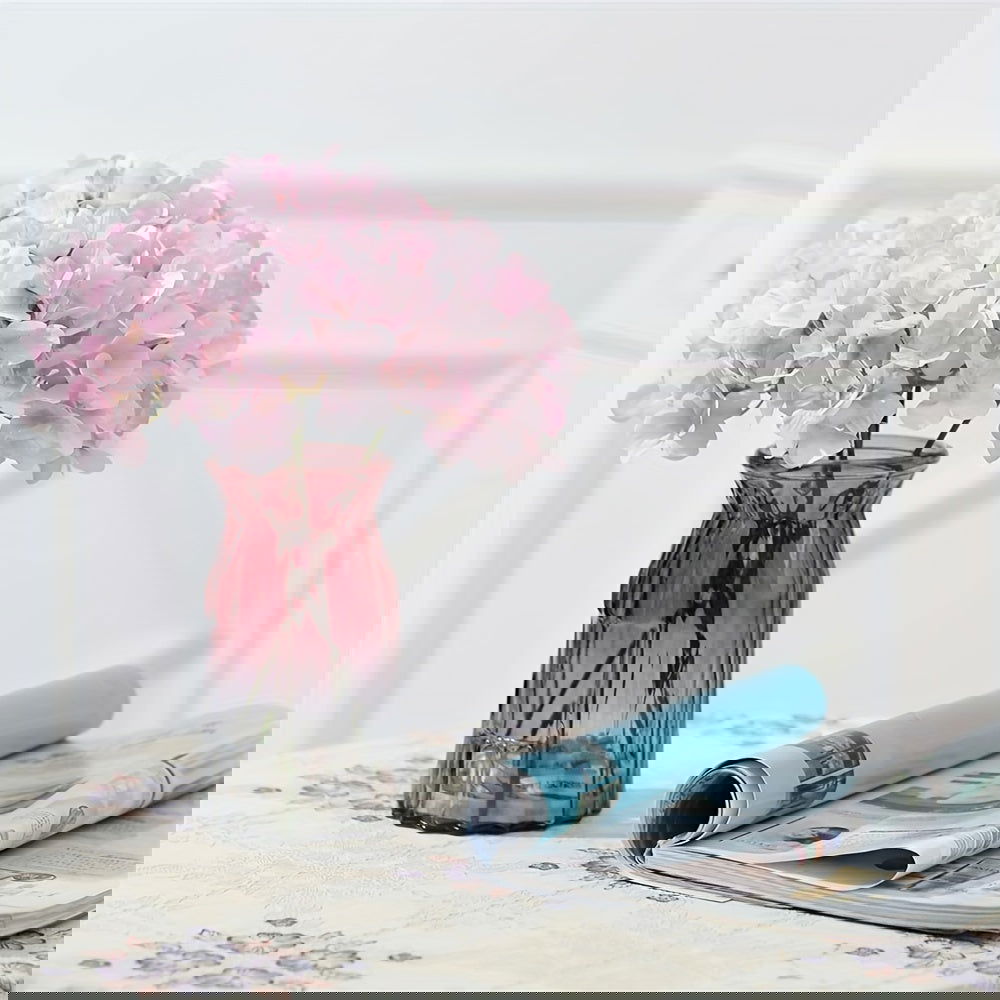 10pcs Artificial Flowers Pink  Hydrangea Silk Flowers Heads - Graceland Home and Living -  - #tag1#