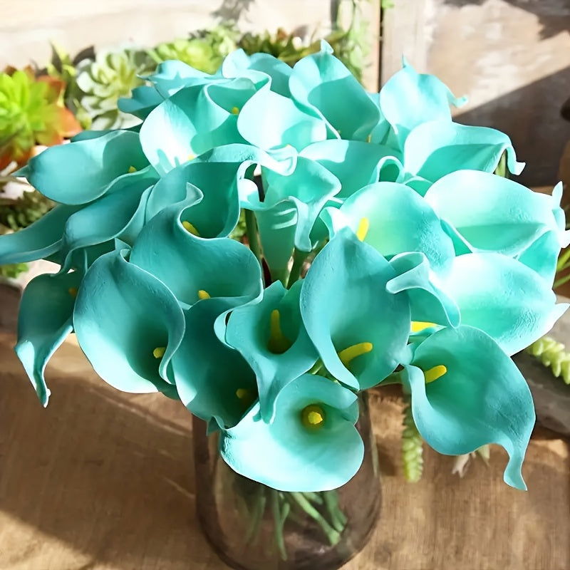 10pcs Real Touch Artificial Calla Lily Bouquet - Premium Faux Flowers - Graceland Home and Living -  - #tag1#