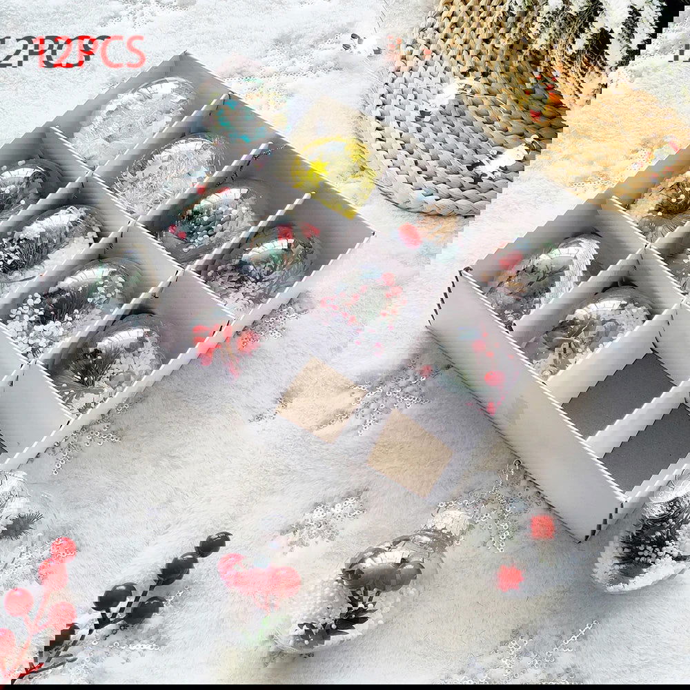 12pcs/box Christmas Balls Decoration Christmas Hanging Pendants - Graceland Home and Living -  - #tag1#