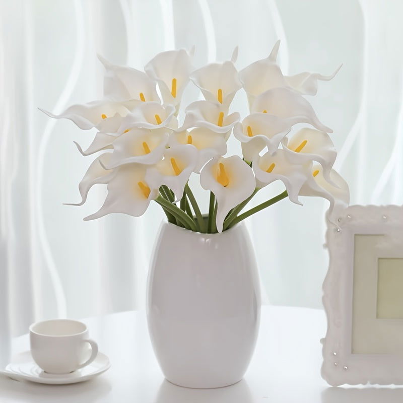 12pcs Exquisite Real Touch Calla Lily Bridal Wedding Bouquet - Graceland Home and Living -  - #tag1#