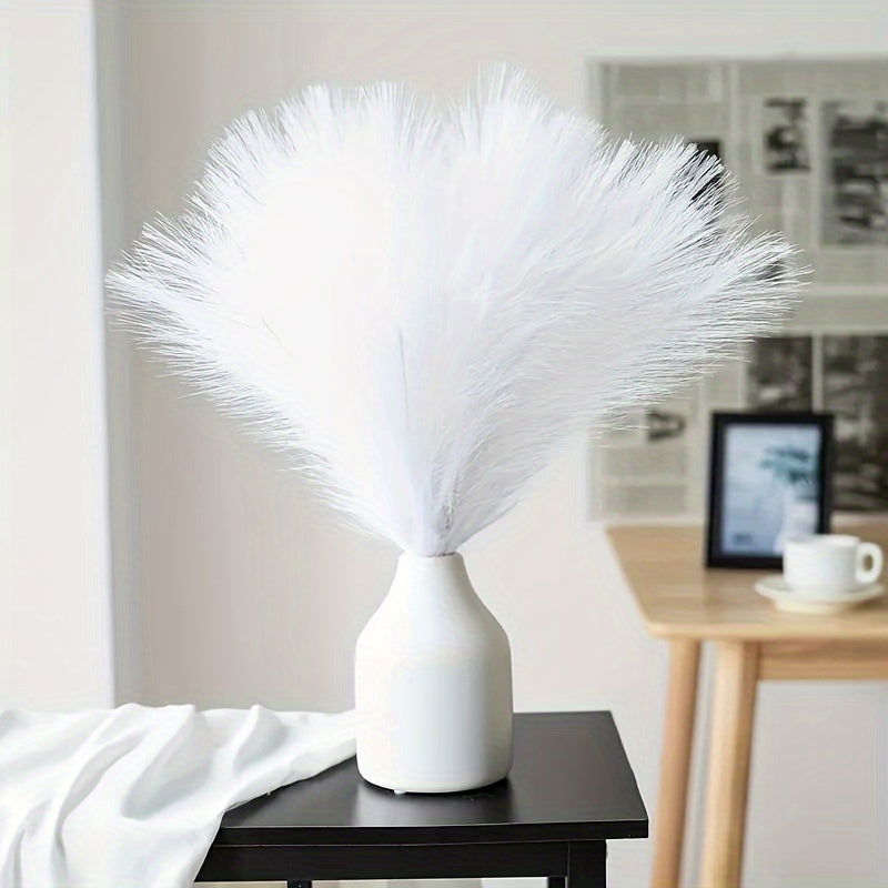 16-Pack White Fluffy Artificial Pampas Grass - Faux Silk Pampas - Graceland Home and Living -  - #tag1#