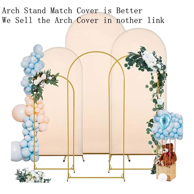 1PCS Gold Wedding Arch Stand, Party Decor Balloon arch, Frame Backdrop Holder Bracket,Size 4FT 5FT 6FT 6.6FT 7.2FT - Graceland Home and Living -  - #tag1#