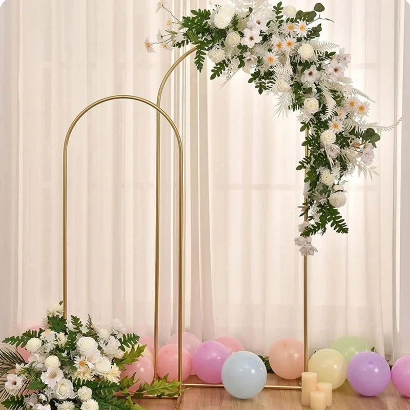 1PCS Gold Wedding Arch Stand, Party Decor Balloon arch, Frame Backdrop Holder Bracket,Size 4FT 5FT 6FT 6.6FT 7.2FT - Graceland Home and Living -  - #tag1#