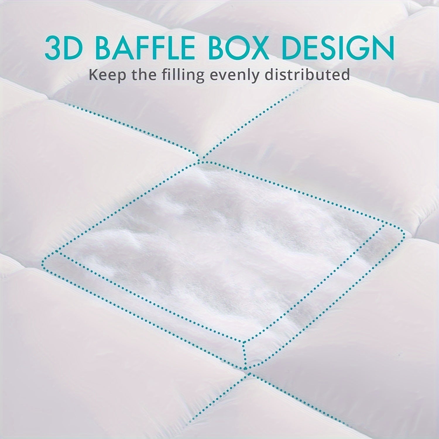 1 PACK Pillow Top Mattress Topper Soft Mattress Pad With 8"-21" Deep Pocket - Graceland Home and Living -  