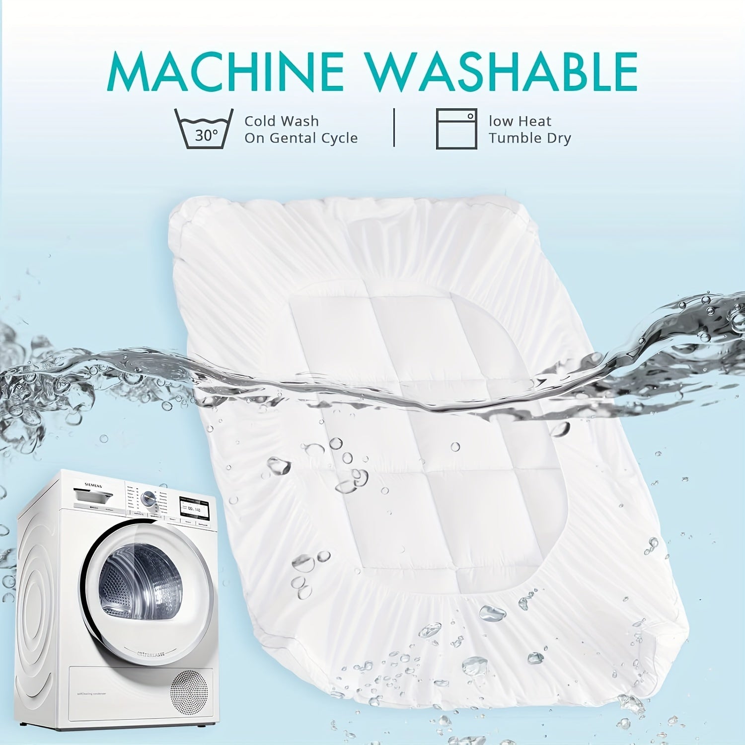 1 PACK Pillow Top Mattress Topper Soft Mattress Pad With 8"-21" Deep Pocket - Graceland Home and Living -  