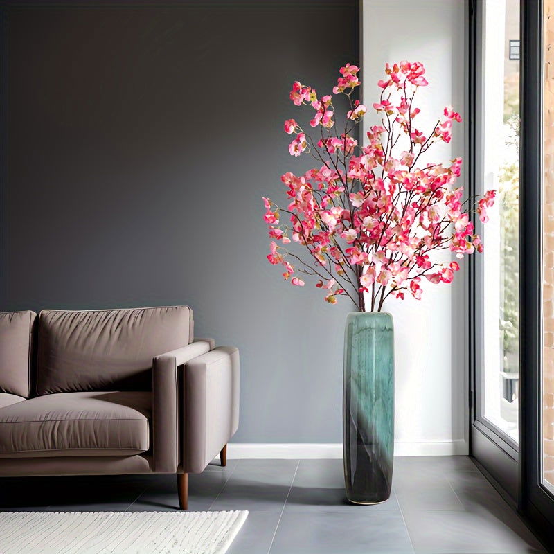 2-Pcs Artificial Cherry Blossom Branches - Long Stem Silk Flowers - Graceland Home and Living -  - #tag1#