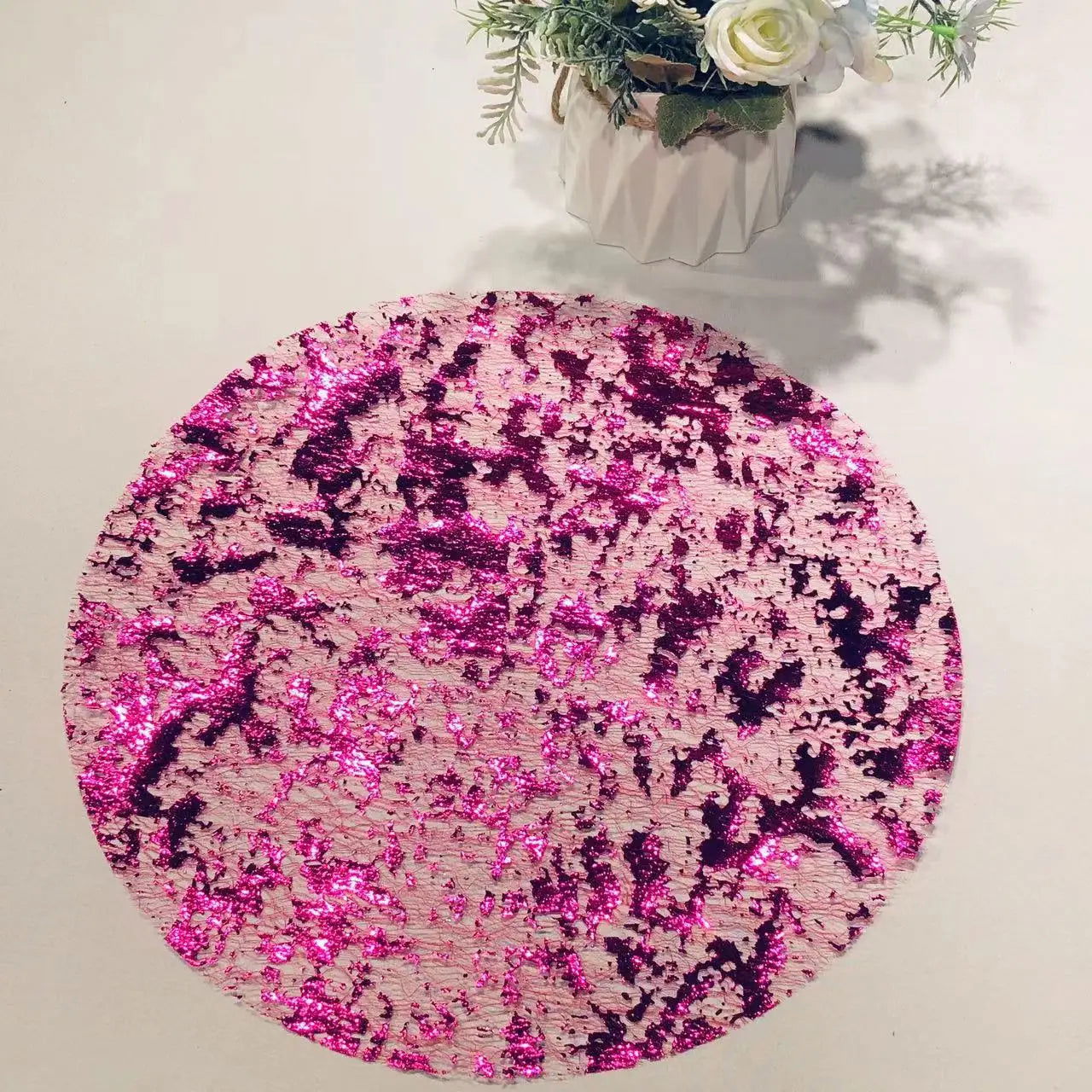 20pcs Gold Round Foil Place Mats - Graceland Home and Living -  - #tag1#