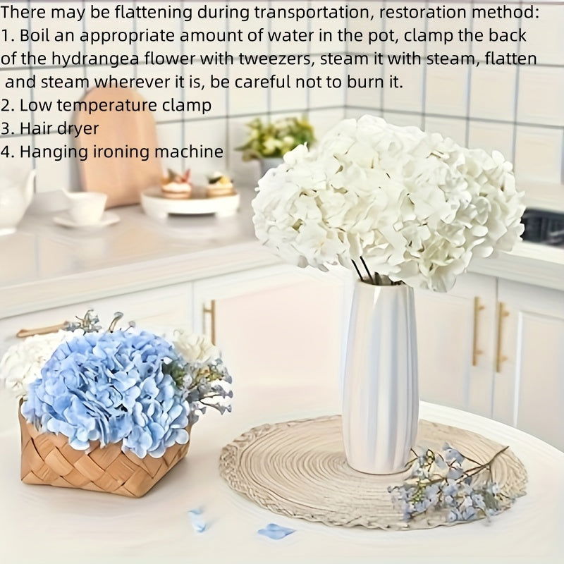 20pcs White Hydrangea Artificial Flowers with Stems - - Graceland Home and Living -  - #tag1#