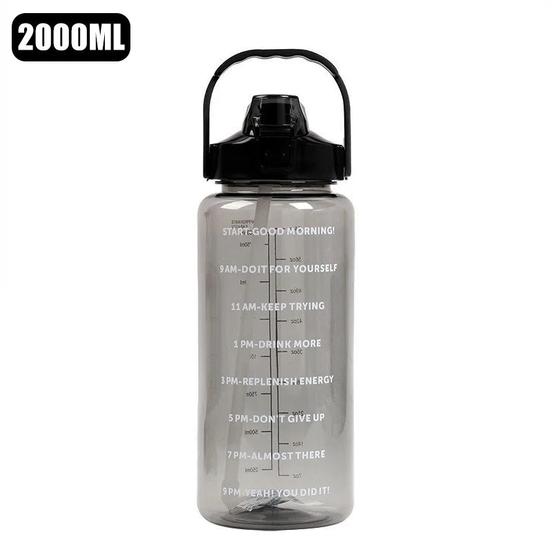 2 Liters  Plastic Water Bottle Large Portable Travel Bottle - Graceland Home and Living -  - #tag1#