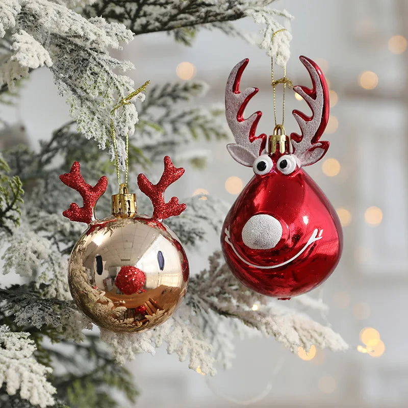 2pcs Elk Christmas Balls Ornaments Xmas - Graceland Home and Living -  - #tag1#