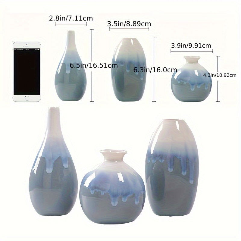 3-Piece Set Contemporary Ceramic Vases - Graceland Home and Living -  - #tag1#