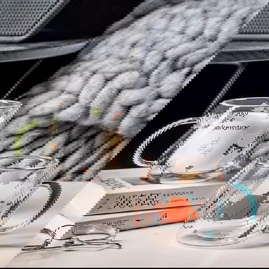 320ml Couple Double Wall Borosilicate Glass  Cup - Graceland Home and Living -  - #tag1#