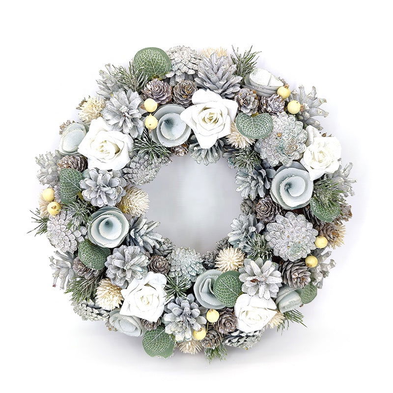 35 cm Real Pine Cones Hanging Front Door Christmas Wreaths And Garland - Graceland Home and Living -  - #tag1#